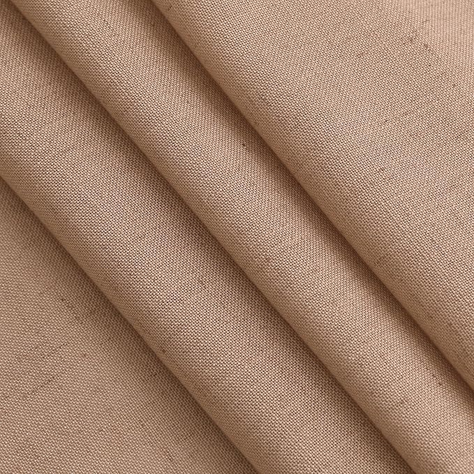 Nanspring Peach Linen Curtains 102 Inches Long Rod Pocket Back Tab Drapes 2 Panels Set for Girl Kids Bedroom Light Filtering Semi Sheer Peach Curtain 102 Length for Patio Door Bedroom 52x102