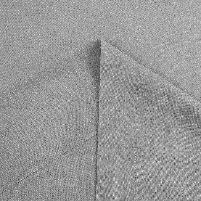 DWCN Grey Sheer Curtains for Kitchen Windows - Rod Pocket Semi Transparent Voile Tier Curtains for Bedroom, Living Room, Farmhouse, 36 x 36 inches Long, Set of 2 Panels