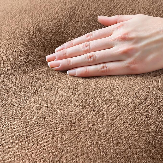 MIULEE Decorative Throw Pillow Covers Neutral Linen Fringe Throw Pillows Euro Shams Set of 2 Brown Boho Farmhouse Cushion Covers for Couch Sofa Bed Living Room Spring Home Decor 24x24 Inch