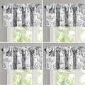 H.VERSAILTEX Blackout Curtain Valances for Kitchen Window/Living Room/Bathroom Privacy Added Rod Pocket Home Decoration Winow Valance, 52" W x 18" L, Floral in Antique Green (Pack of 4)