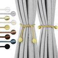 Curtain Tiebacks Outdoor Elegant Decorative Tie Backs Modern Rope Tiebacks for Drapes Window Curtain Holdbacks for Draperies (Gold, 2)