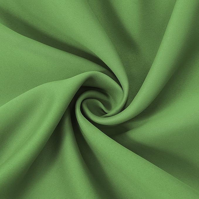 LEMOMO Blackout Curtains 52 x 45 inch/Light Green Curtains Set of 2 Panels/Thermal Insulated Room Darkening Bedroom Curtains