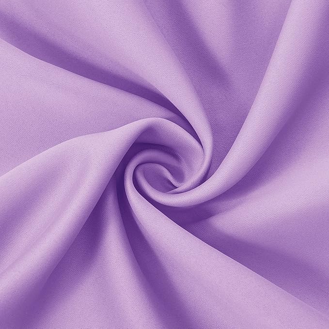 LEMOMO Lavender Blackout Curtains 52 x 54 Inch Length/Set of 2 Curtain Panels/Thermal Insulated Room Darkening Blackout Curtains for Bedroom